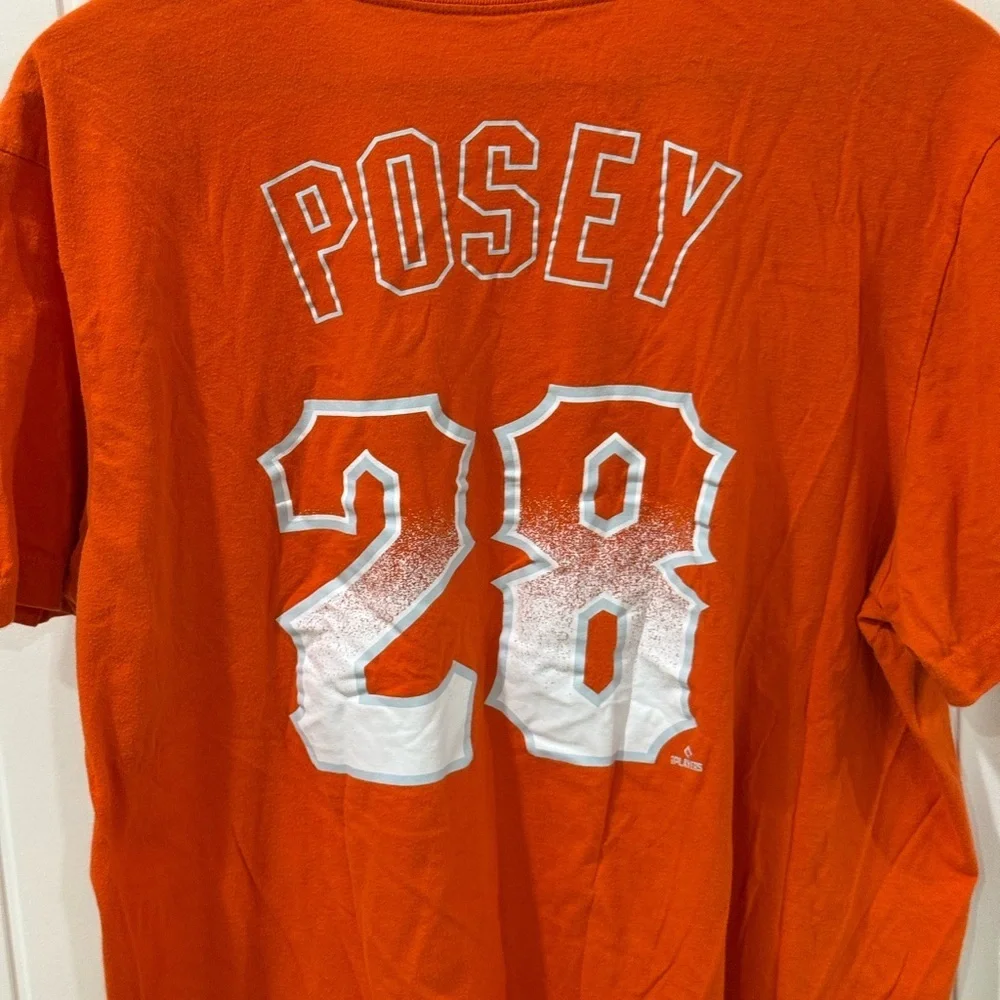 Nike San Francisco Giants Posey 28 Orange T-Shirt MLB Men’s Large